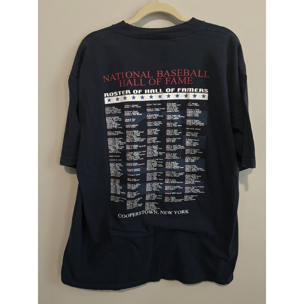 MLB National Baseball Hall of Fame 2004 T-Shirt Size XL Rosters on Back